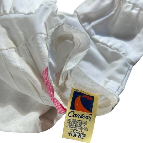 Carter’s 1980’s Pink Polka Dot Bow Tie Baby Tuxedo Shirt - Picture 4 of 4